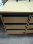 Beech Stand Alone 2 Drawer Unit