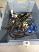 Box Containing Soldering Irons & Stop Watches etc