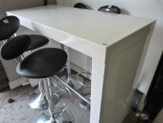 High Gloss White Poser Table