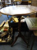 Oak Tripod Occasional Table