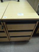 Beech Stand Alone 2 Drawer Unit