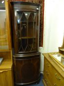 Mahogany Corner Display Cabinet