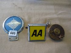 2 Car Badges & Early Tape Measure