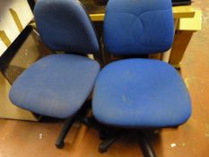 2 Office Chairs - Blue