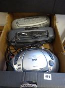 Portable Radio CD Player & 2 Radio Cassette Players
