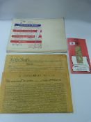 Authentic Reproduction Decoration of American Independence & Reproduction East Yorkshire Map