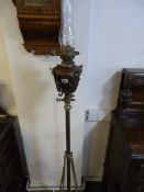 Early 19th Century Copper & Brass Standard Lamp