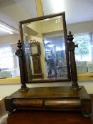 Victorian Walnut Toilet Mirror
