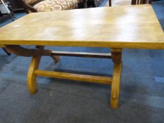 Oak Rabbit Man Coffee Table