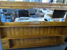 Pine Display Rack with Drawers