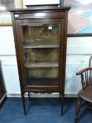 Mahogany Inlaid Edwardian Display Cabinet