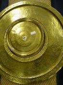 Brass Banares Topped Table & 2 Brass Plaques