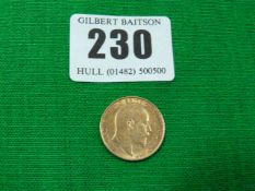 Solid Gold Half Sovereign Weighing Approximately 4gms