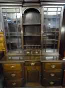 Oak Display Cabinet over Sideboard