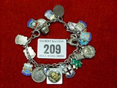 Silver Charm Bracelet & Silver Dollar