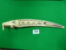 Carved & Worked Walrus Tusk