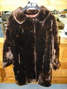 Royal Castor Beaver Lamb Fur  Coat  Size 14