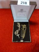 2 x 9ct Gold Necklaces Weighing 6.3gms