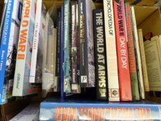 Box of Hard Backed Books Relating to World War II etc