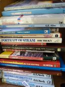 Box of Hard Backed Books Relating to Steam Engines