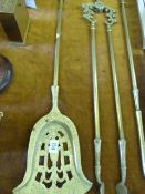 Set of Brass Fire Irons