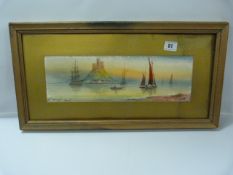 Gilt Framed Water Colour Depicting St Michaels Mount