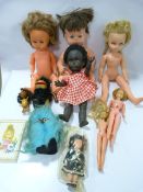 Box of Early Plastic Dolls