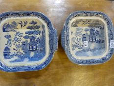 2 Blue & White Tureens