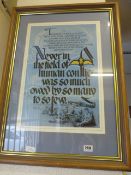 Framed World War II Poster