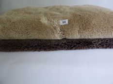 *2 Deep Pile Luxury Bath Mats - 1 Brown - 1 Cream