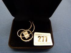 Silver Coloured Necklace with Ring Pendant