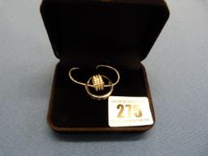 Silver Coloured Necklace with Ring Pendant