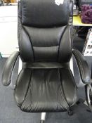 *BLACK LEATHER EXEC CHAIR