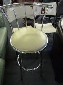 Cream and Chrome Bar Stool