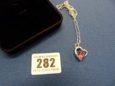 Silver Coloured Necklace with Ring Pendant