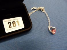 Silver Coloured Necklace with Ring Pendant