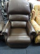 Brown Faux Leather Reclining Chair
