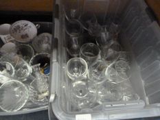 2 Boxes of Assorted Cut Glass Vases - Glassware etc