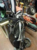 Set of Wilson Golf Clubs in Carry Bag on Trolley