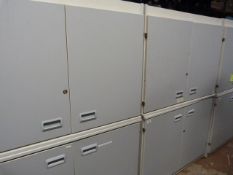 6 Grey Shelved Mobile Storage Units