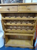Pine Wine Rack & Home Bar Unit