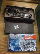 Box of Caliper Gauges - Vernier Gauge & 16 Piece Metric Tap & Die Set