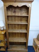 Pine 5 Tier Open Bookcase
