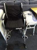 Aidapt Folding Wheelchair complete with Fleece Line Cosy & Shower Stool
