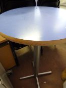 Blue Topped Poser Table