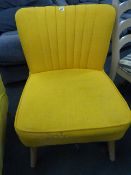 Sunflower Yellow Bedroom Chair on Beech Legs