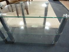 Plate Glass & Chrome TV - Home Entertainment Unit