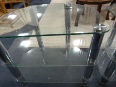 Plate Glass & Chrome TV - Home Entertainment Unit