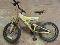 Boys Urban Racer Cycle - Gold