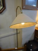 Brass Standard Lamp with Shade